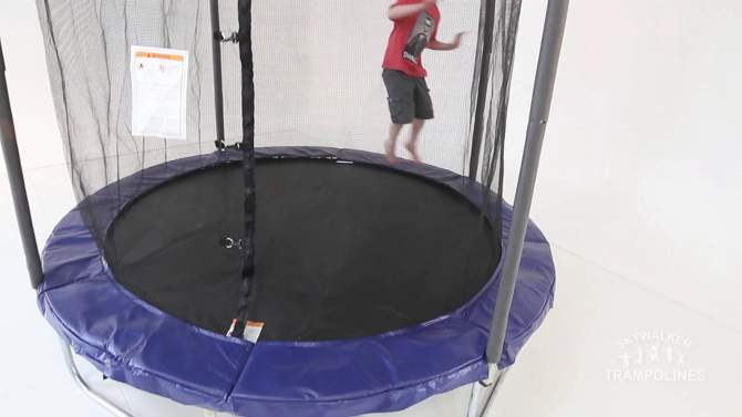 Skywalker Trampolines 8' Round Trampoline with Enclosure - Blue, 2 of 8, play video