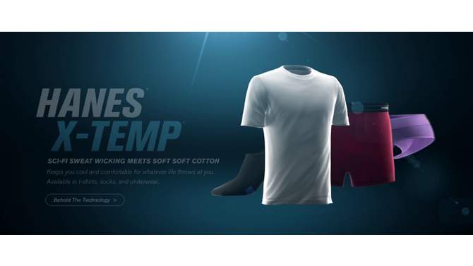Hanes Premium Men's X-Temp Performance Lightweight No Show Socks 6pk, 2 of 6, play video