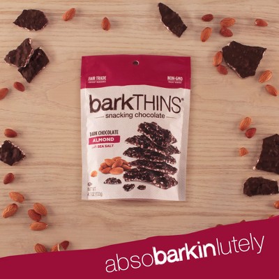 barkTHINS Dark Chocolate, Almond and Sea Salt Snacking Chocolate