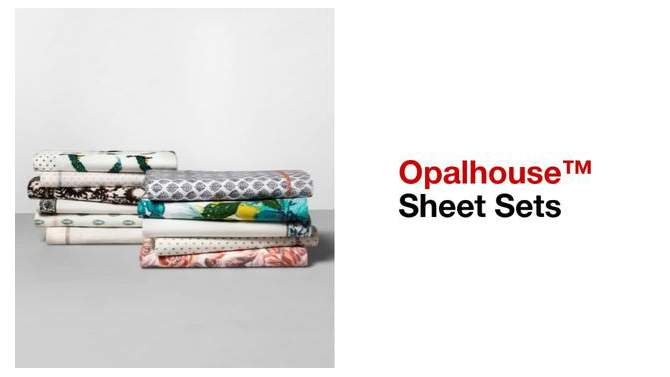 Print Percale Cotton Pillowcases (King) Teal Border - Opalhouse&#8482;, 2 of 4, play video