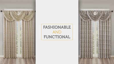 Aqua Floral Jacquard Room Darkening Grommet Curtains