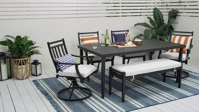 Fairmont 4-Person Round Patio Dining Table Black - Threshold&#8482;, 6 of 23, play video