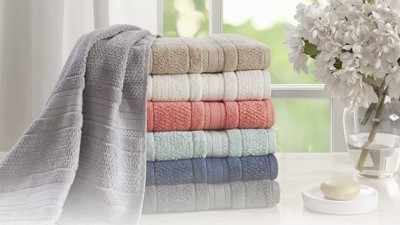 Silver Fast-Drying Cotton 6-Piece Towel Set