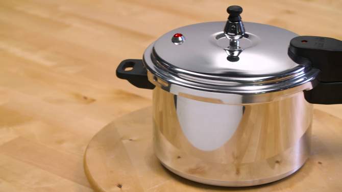 IMUSA 7qt Stovetop Natural Finish Basic Pressure Cooker - Silver, 2 of 9, play video