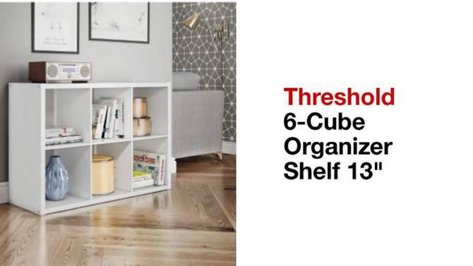 13&#34; 6 Cube Organizer Shelf Espresso - Threshold&#8482;, 2 of 7, play video
