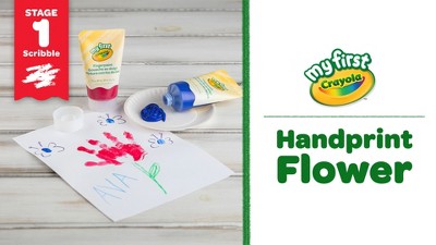 Crayola Washable Finger Paint Station, Less Mess Finger Paints for  Toddlers, Kids Gift