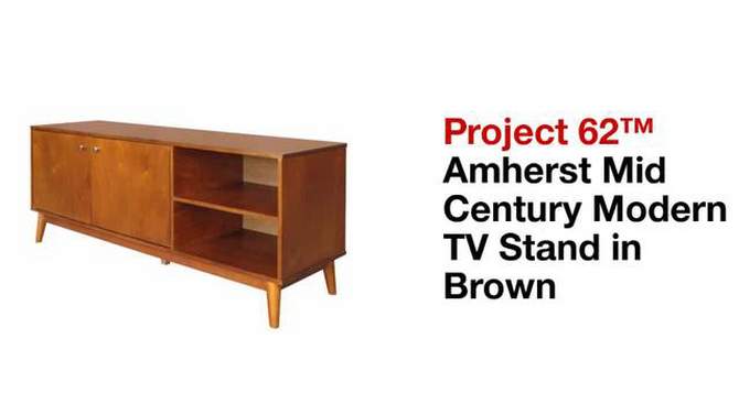 Amherst Mid-Century Modern TV Stand for TVs up to 60&#34; Brown - Project 62&#8482;, 2 of 9, play video