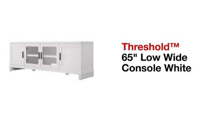 Storage TV Stand for TVs up to 75&#34; Weathered Pine - Threshold&#8482;, 2 of 10, play video