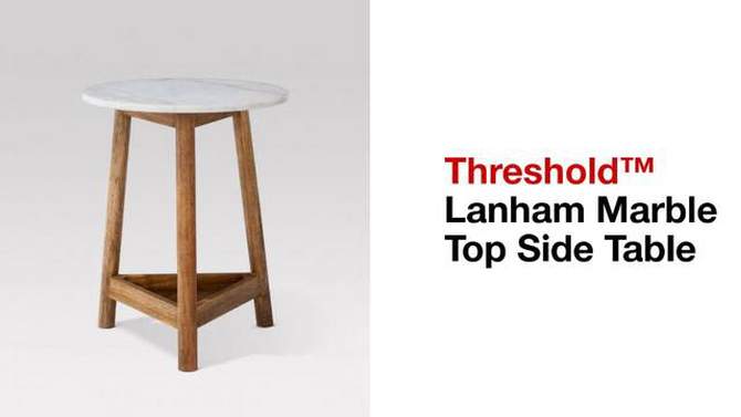 Lanham Marble Top Side Table Brown - Threshold&#8482;, 2 of 17, play video