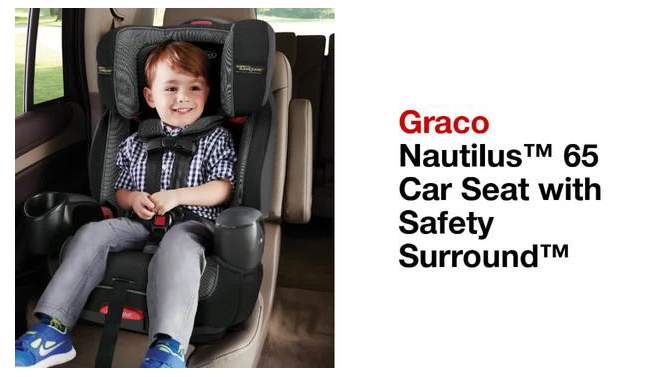 Graco Nautilus 65 3-in-1 Harness Booster Car Seat with Safety Surround - Jacks, 2 of 11, play video