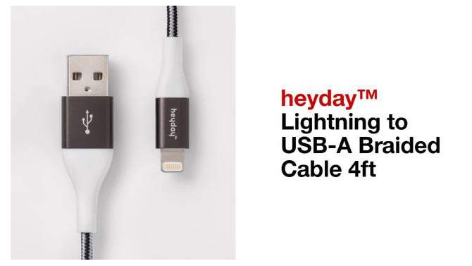 Lightning to USB-A Braided Cable - heyday™, 2 of 11, play video