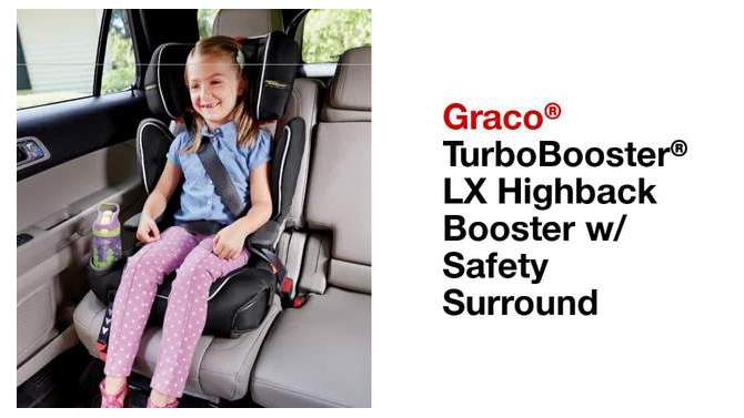 Graco TurboBooster Highback LX Booster Car Seat with Safety Surround - Stark, 2 of 11, play video