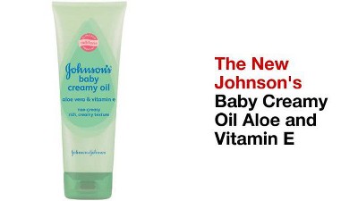 Johnson & johnson baby creamy oil aloe store & vitamin e