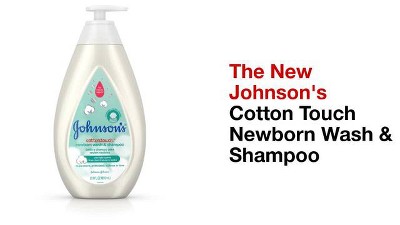 Johnson's CottonTouch Newborn Baby Wash & Shampoo, 0.85 oz, 25ml (Pack of 4)