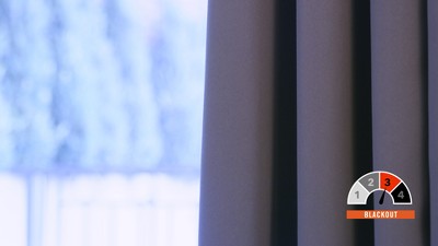 Sunset Coral Blackout Polyester Kids' Grommet Curtain Panel, 40" x 95"