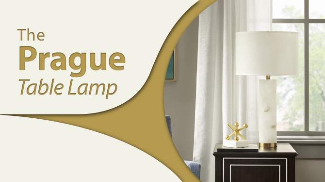 30&#34; Prague Table Lamp (Includes CFL Light Bulb) White, 2 of 7, play video