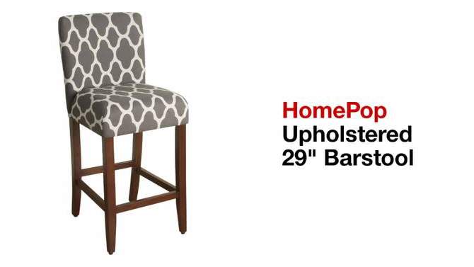 Upholstered 29" Barstool - HomePop, 2 of 13, play video