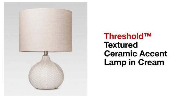 Textured Ceramic Accent Lamp Cream - Threshold&#153;, 2 of 14, play video