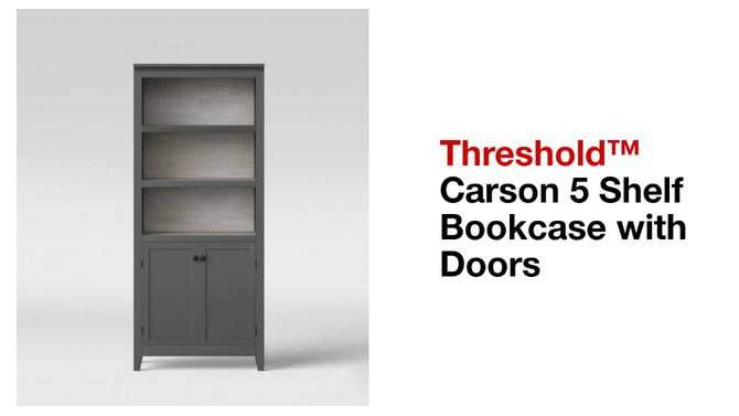 72" Carson 5 Shelf Bookcase with Doors - Threshold&#153;, 2 of 14, play video