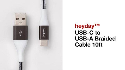 USB-C to USB-A Braided Cable - heyday™ : Target