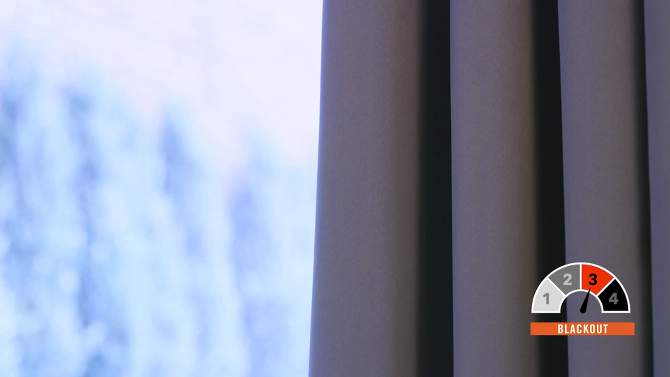 Kenneth Energy Saving Blackout Rod Pocket Curtain Panel - Sun Zero, 2 of 11, play video