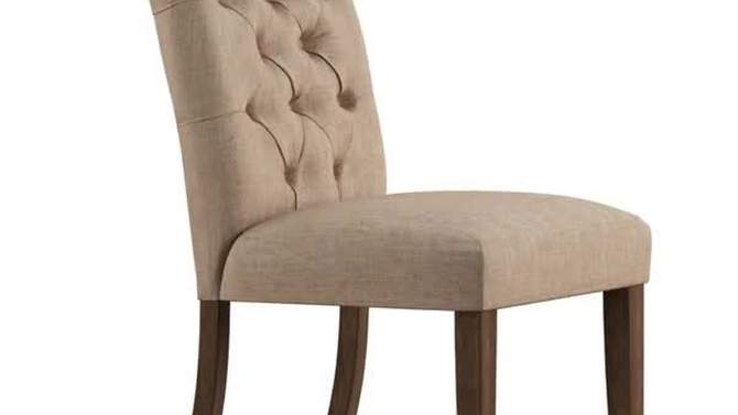 Set of 2 Gramercy Button Tufted Dining Chair Wood - Inspire Q, 2 of 14, play video