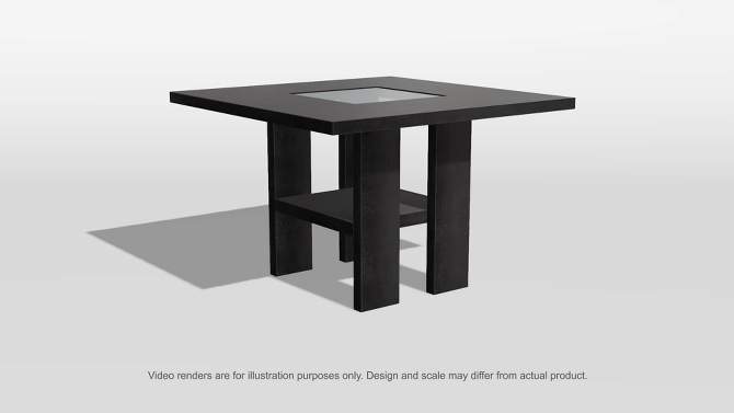 Stevenson&#160;Glass Insert Open Shelf w/Led Lights Counter Dining Table Black - HOMES: Inside + Out, 2 of 10, play video