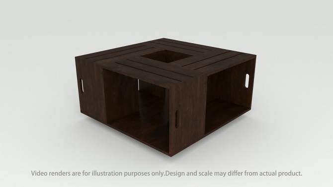 Roseline Modern Crate Box Inspired Coffee Table - HOMES: Inside + Out, 2 of 15, play video