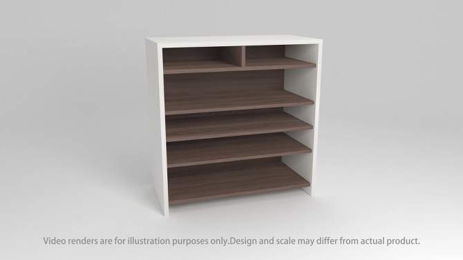 Farrar Contemporary Shoe Cabinet Chestnut Brown/White - HOMES: Inside + Out, 2 of 10, play video