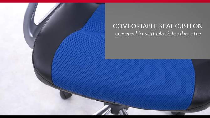 Workspace Executive Office Chair Leatherette and Mesh - CorLiving, 2 of 8, play video