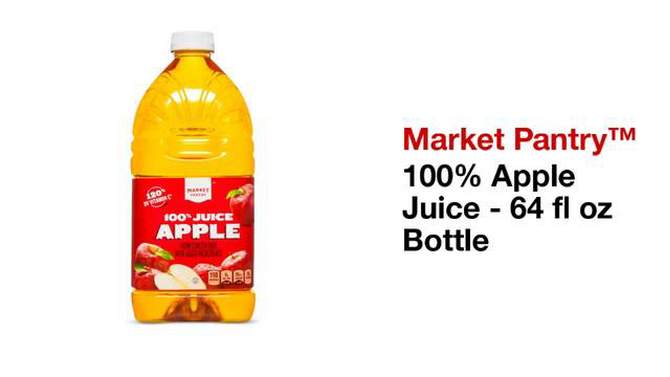 100% Apple Juice - 64 fl oz Bottle - Market Pantry&#8482;, 2 of 4, play video