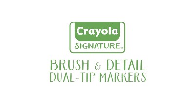  Crayola Brush & Detail Dual Tip Marker Set (32ct), Adult  Coloring Markers, Gifts for Teens & Adults : Toys & Games
