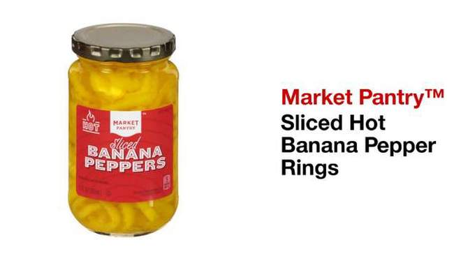 Sliced Hot Banana Pepper Rings 12oz - Market Pantry&#8482;, 2 of 5, play video