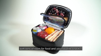 Heat-insulated Lunch Box 420 ml with Bag Bowl Lunch Black HB-262