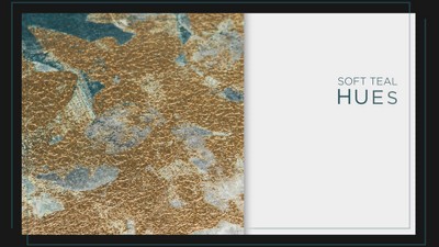 Teal and Gold Abstract Forest Canvas Art Set of 3
