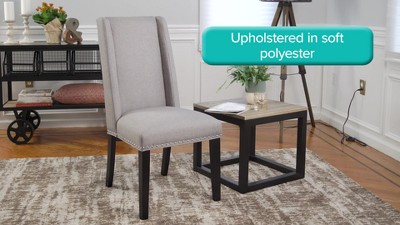 Elegant Laguna Fabric Dining Chair with Nailhead Trim