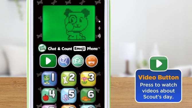 LeapFrog Chat and Count Emoji Phone - Green, 2 of 9, play video