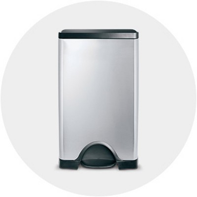 Joseph Joseph Stainless Steel 30l Step Trash Can Compactor : Target