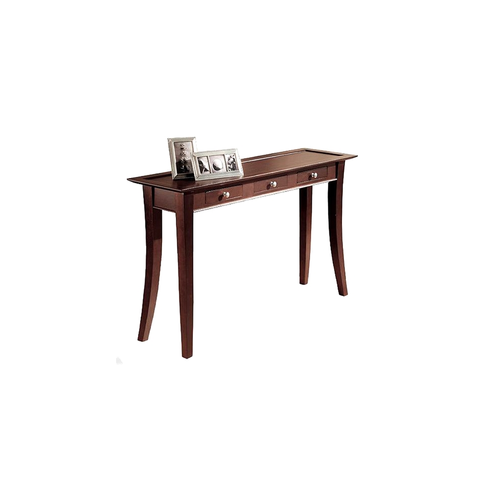 Console Table Linon Dolce Dark Brown (Brown (Walnut)) 3 Drawer Console Table