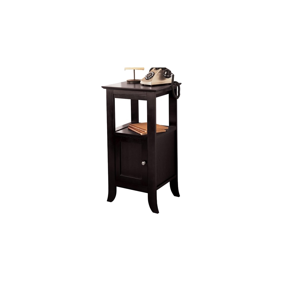 End Table Dolce Dark Brown (Brown (Walnut)) Message or Telephone Table