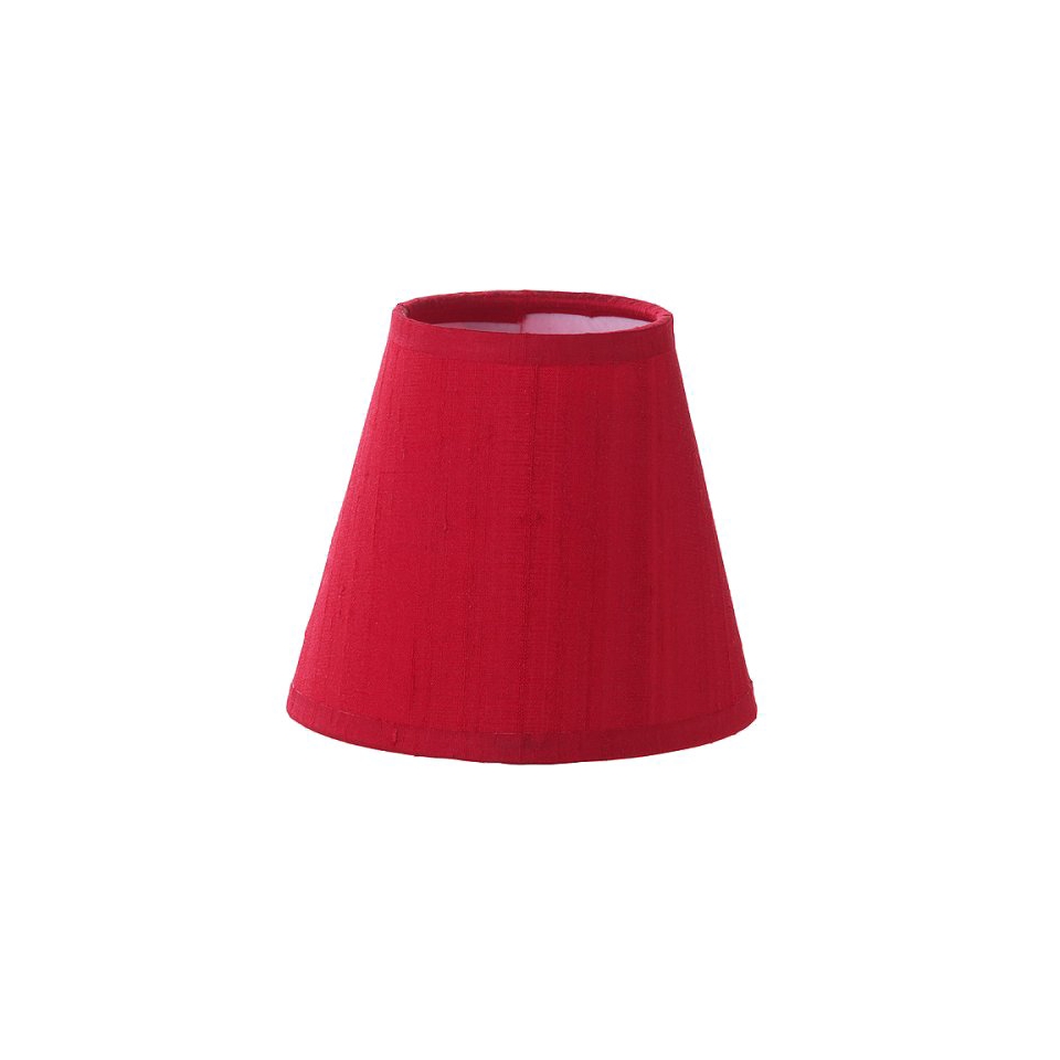 Threshold Lamp Shade Dupioni Silk Chandelier   Red Small