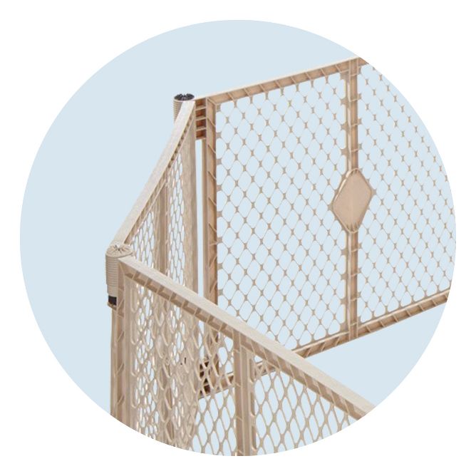 Summer Infant 36.75-in x 36.75-in Hardware Mounted Brown Wood Safety Gate  Extender in the Child Safety Gates department at