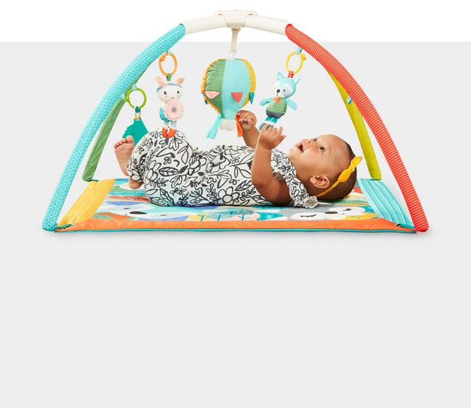 Comprar Washable Tummy Time Mat, Baby Play Gym with 6 Featured Toys and 12  Milestone Cards, Baby Gym for Infant & Toddler, Deluxe Larger Baby Play  Mat, Baby Play Mats for Floor