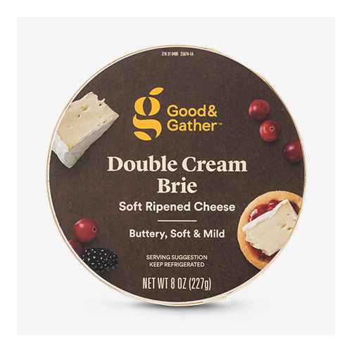 Double Cream Brie Soft Ripened Cheese Round - 8oz - Good & Gather™, Triple Cream Brie Cheese - 8oz - Good & Gather™