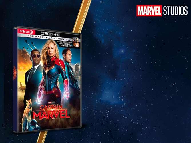 Marvel Studios’ Captain Marvel. Buy the Target exclusive, limited-edition filmmaker gallery book with 
4K UHD combo pack.