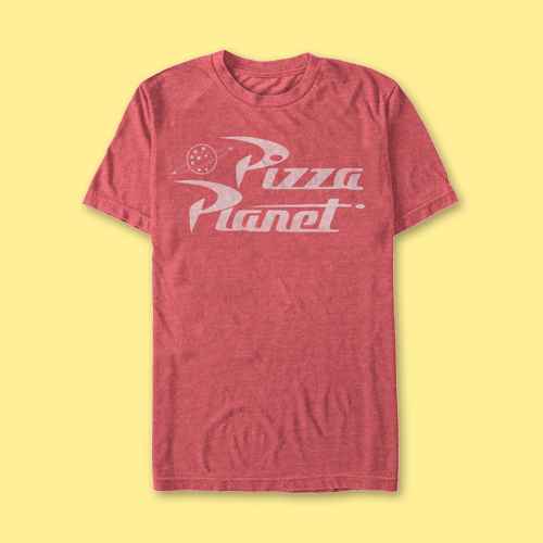 Men's Toy Story Pizza Planet Logo  T-Shirt - Red Heather - 2X Large