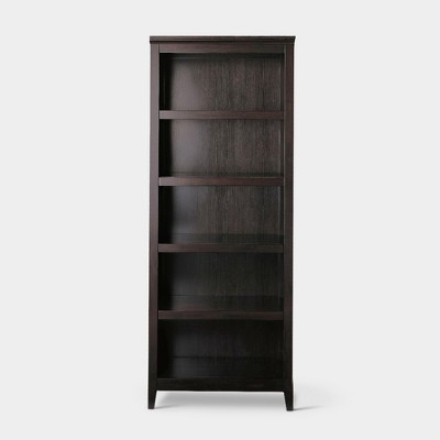 Linsy Home 32in 2 Tier Bookshelf, Small Bookcase Shelf Storage Organizer, Modern Book Shelf for Bedroom, Living Room and Home Office,Dark Brown, Size