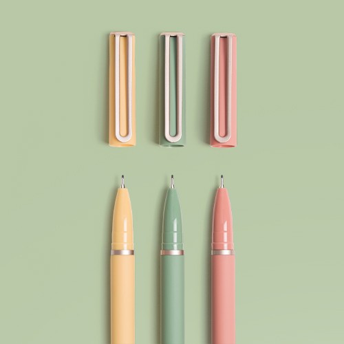 U Brands 3ct Soft Touch Felt Tip Pens - Rose Gold Accents