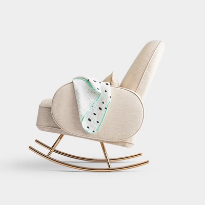 cream rocking chair nursery