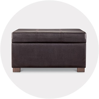 target leather ottoman